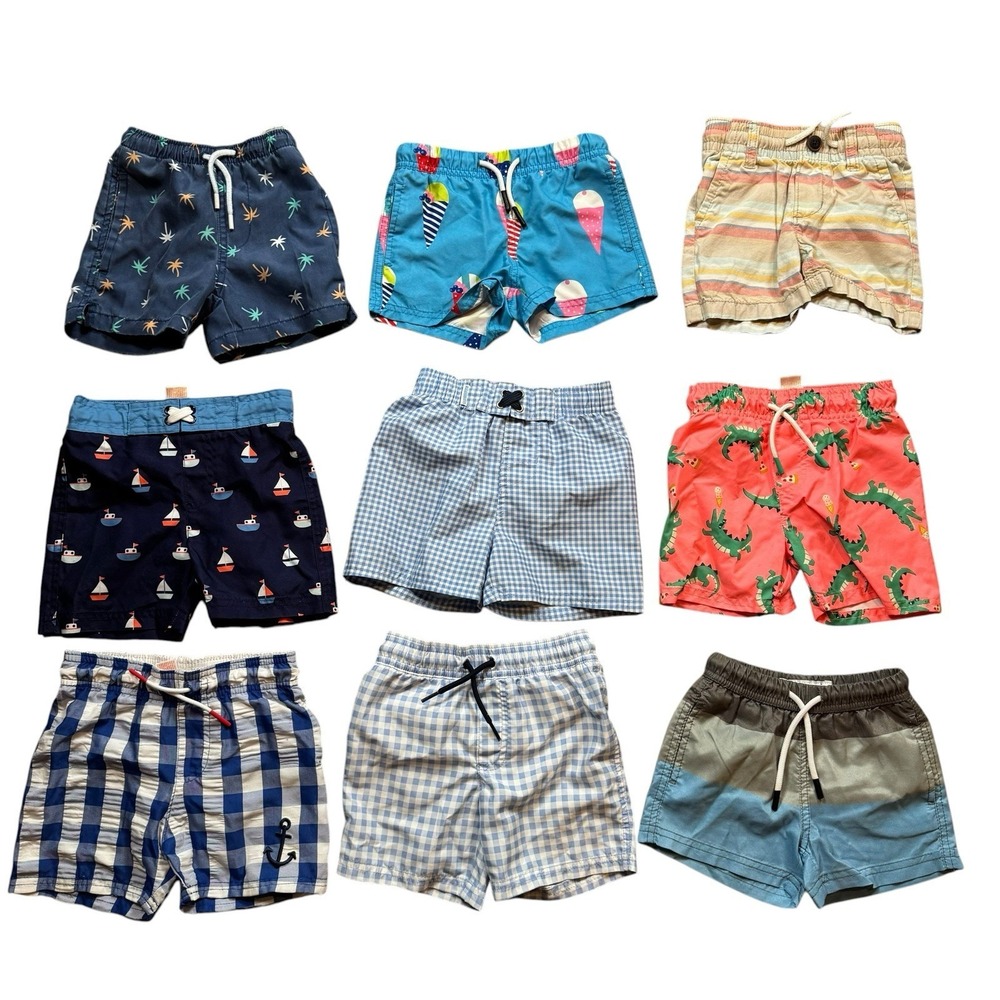 Lot Of 9 Swim Trucks 2T Boys Toddler Brands Listed In Description Pool Beach EUC